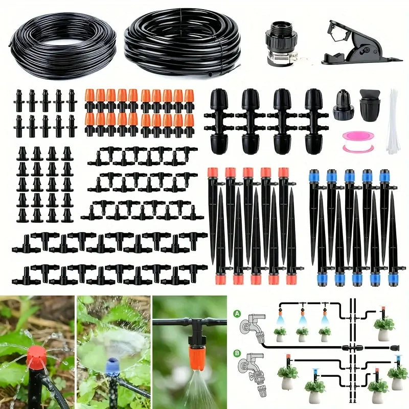226 Ft Drip Irrigation Kit, Plant Watering System