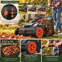 21-inch Manual Push Lawn Sweeper