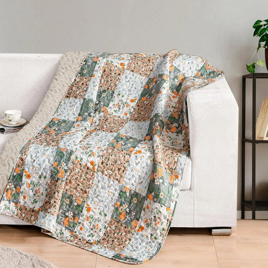 50" x 60" Quilted Throw Blanket - Soft and Cozy Throw Blanket