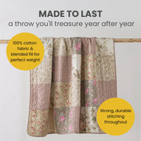 50" x 60" Quilted Throw Blanket