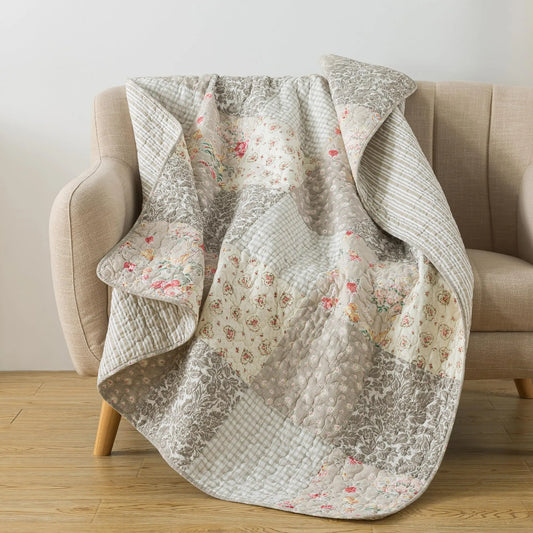 50" x 60" Quilted Throw Blanket - Soft and Cozy Throw Blanket