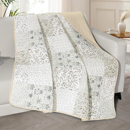 50" x 60" Quilted Throw Blanket - Soft and Cozy Throw Blanket