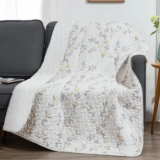 50" x 60" Quilted Throw Blanket - Soft and Cozy Throw Blanket