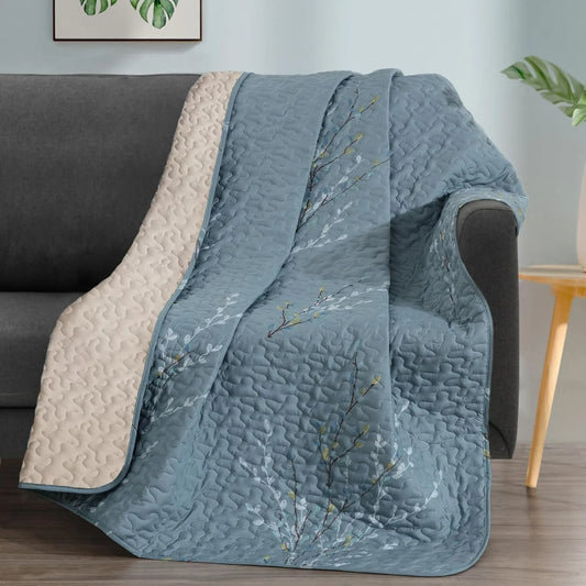 50" x 60" Quilted Throw Blanket - Soft and Cozy Throw Blanket