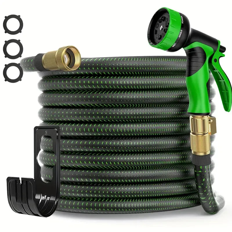 Heavy Duty Rubber Garden Hoses with Nozzle