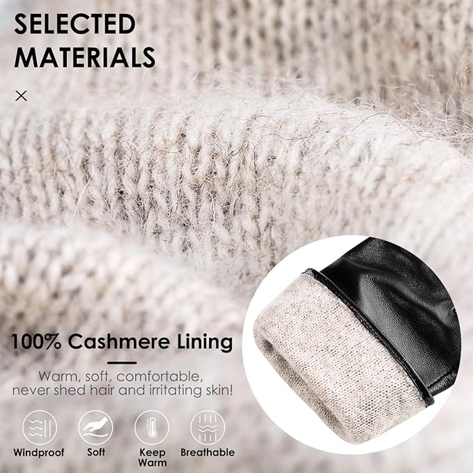 Sheepskin Leather Winter Gloves
