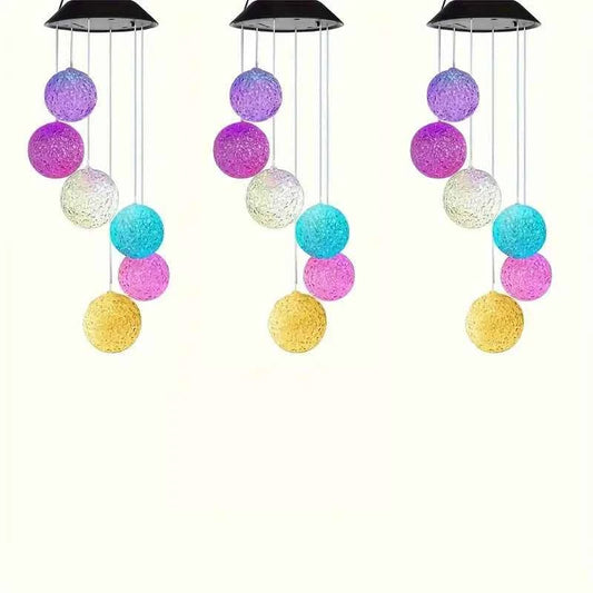Solar Powered Wind Chimes,  Color Changing LED Lights