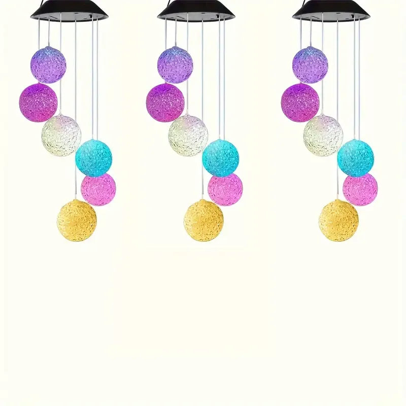 Solar Powered Wind Chimes,  Color Changing LED Lights