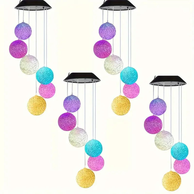 Solar Powered Wind Chimes,  Color Changing LED Lights