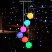 Solar Powered Wind Chimes,  Color Changing LED Lights