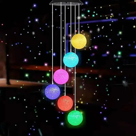 Solar Powered Wind Chimes,  Color Changing LED Lights