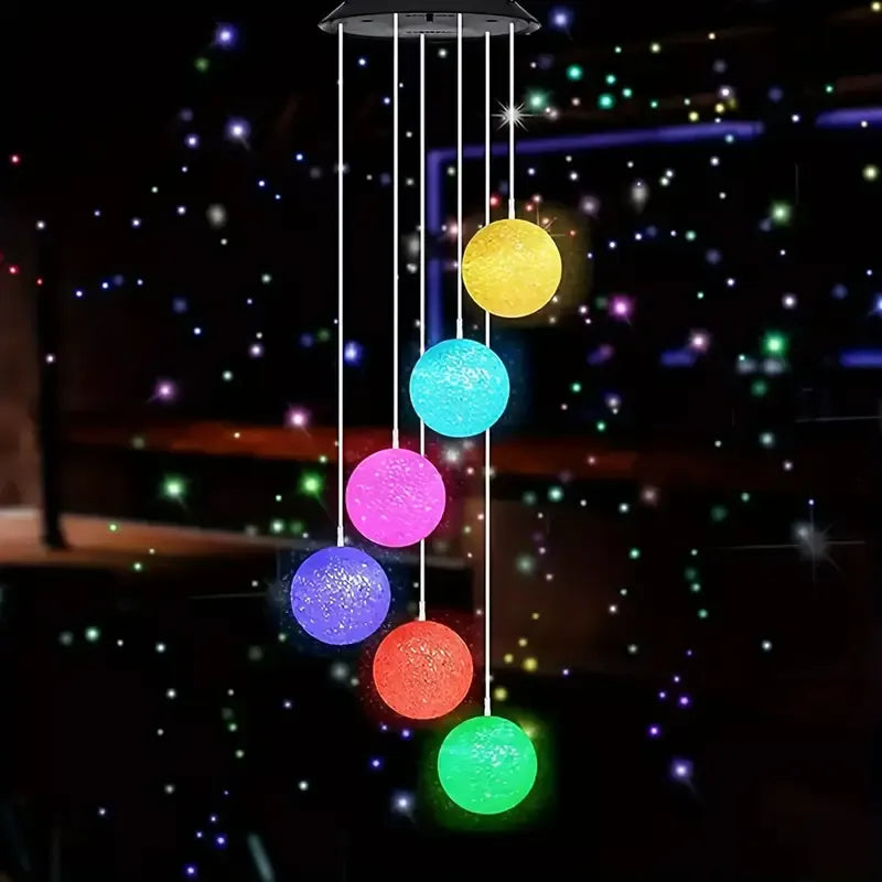 Solar Powered Wind Chimes,  Color Changing LED Lights