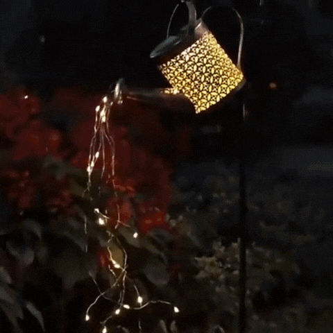 Solar Watering Can with Cascading Lights