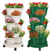 5 Tier Stackable Planters White and Green