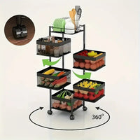3, 4, 5 Tiers Storage Rack With Wheels