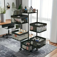 3, 4, 5 Tiers Storage Rack With Wheels