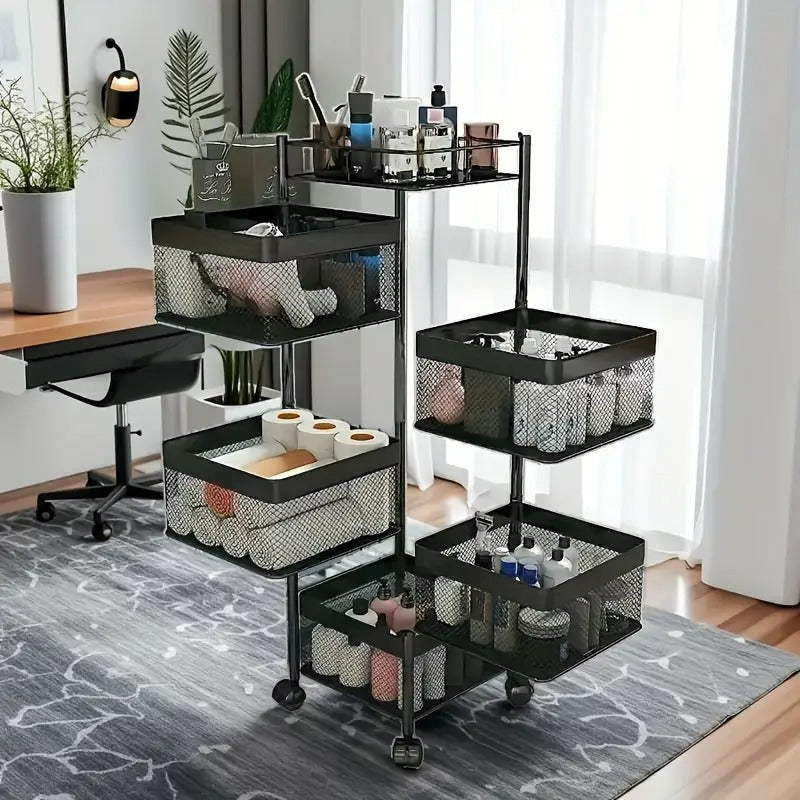 3, 4, 5 Tiers Storage Rack With Wheels
