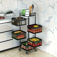 3, 4, 5 Tiers Storage Rack With Wheels