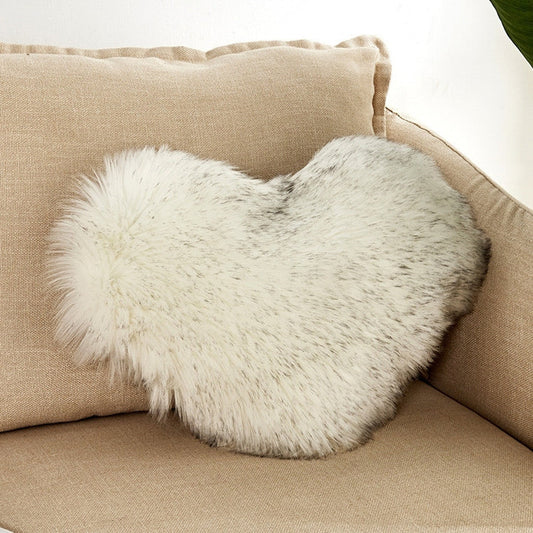 Fluffy Heart Pillow with Insert | Pillow Heart Shaped