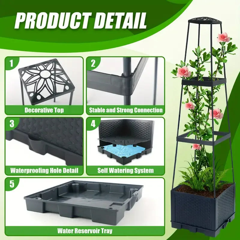 Tomato Planter Grow Box with Trellis