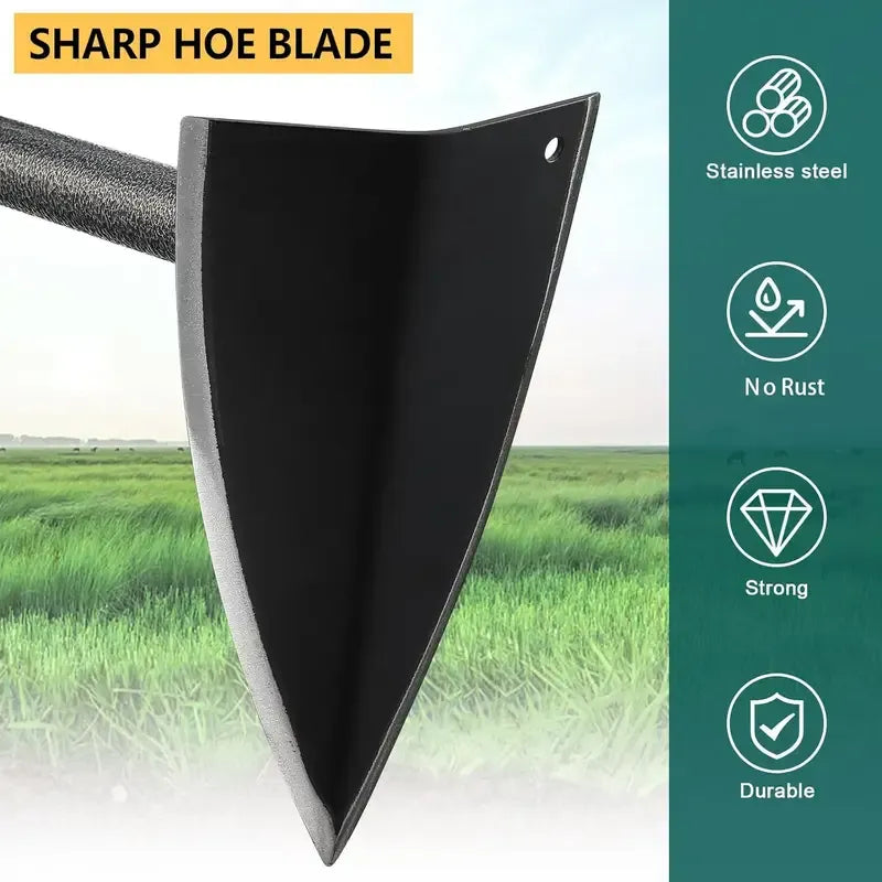 Triangle Hoe Weeding Tool with 60" Handle