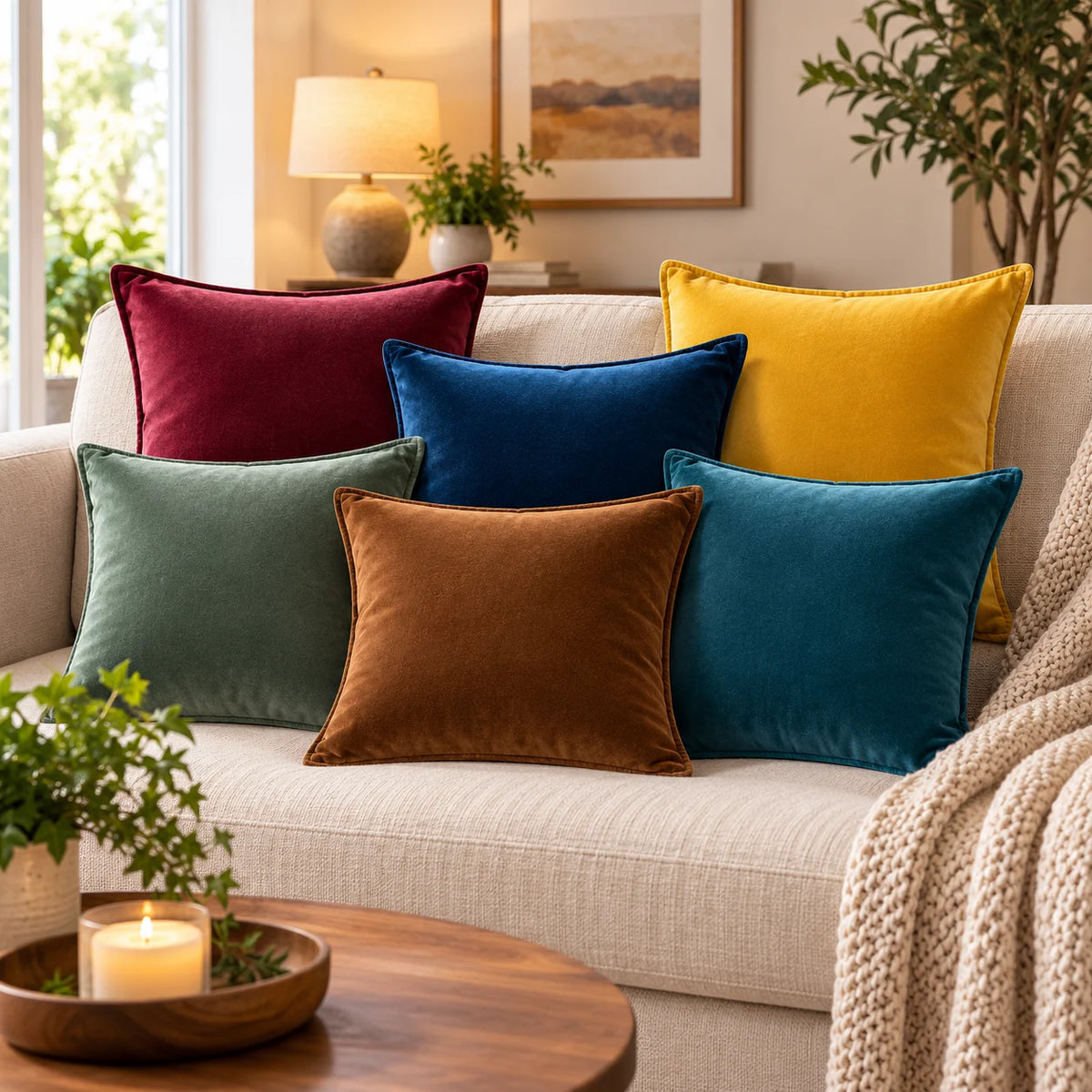 Velvet Throw Pillows