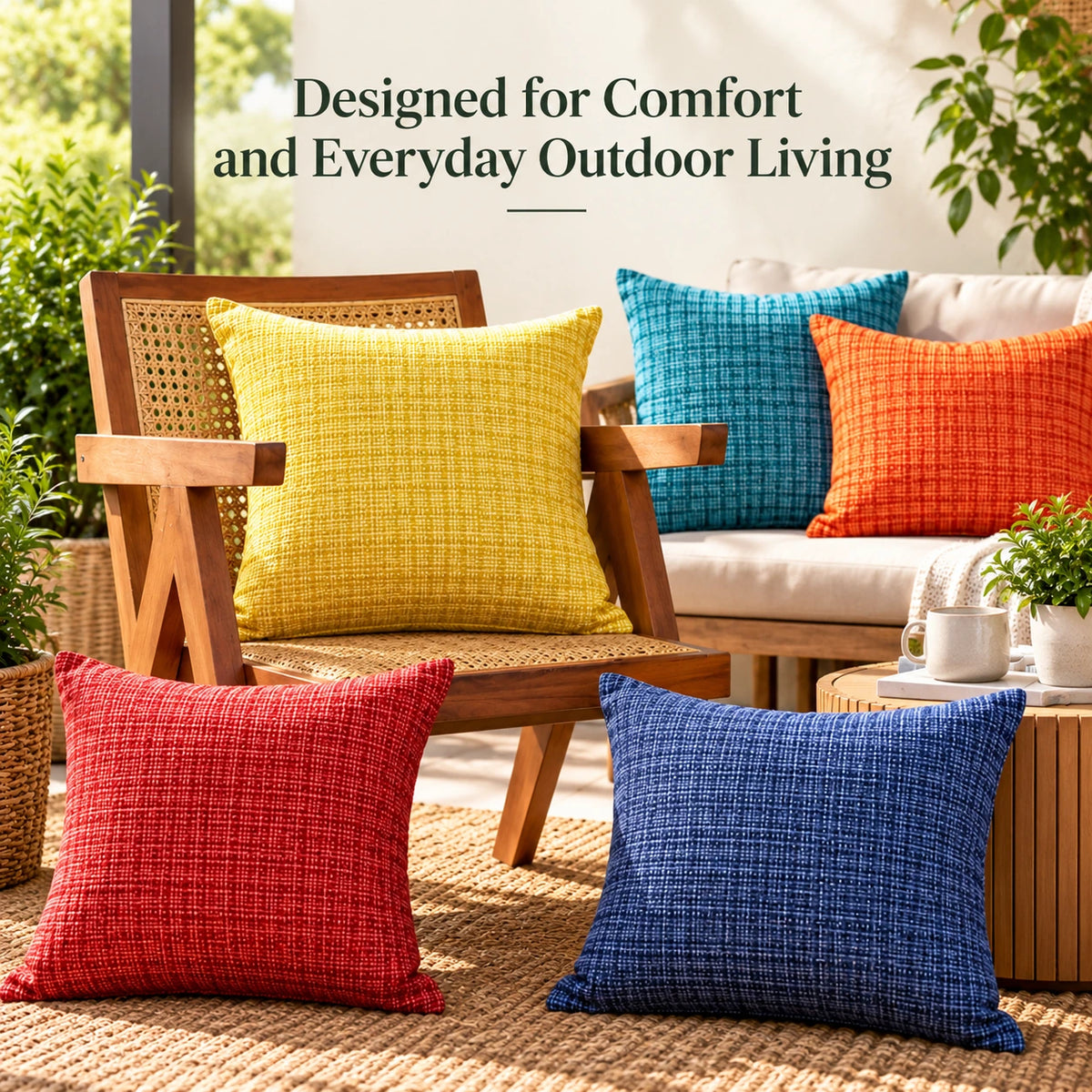 Outdoor Pillows with Insert & Cover