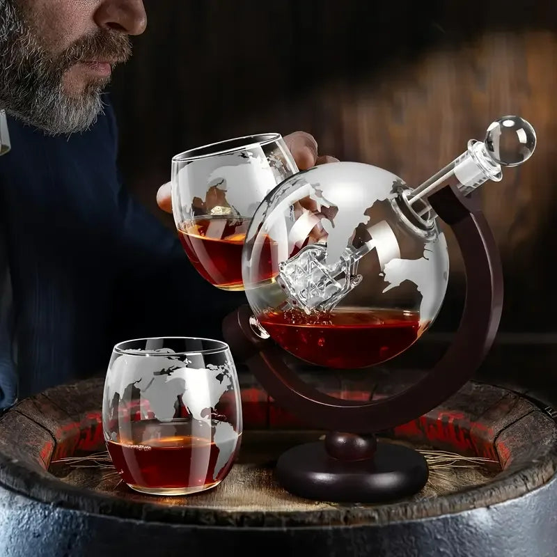 Whiskey Decanter Set With 2 Whiskey Glasses Gifts for Men