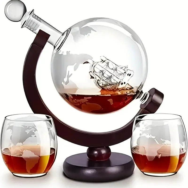 Whiskey Decanter Set With 2 Whiskey Glasses Gifts for Men