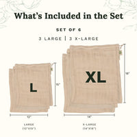 Organic Cotton Mesh Produce Bags