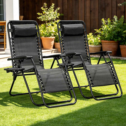 2 Pcs Zero Gravity Chair | Gravity Chair for Outdoor & Indoor