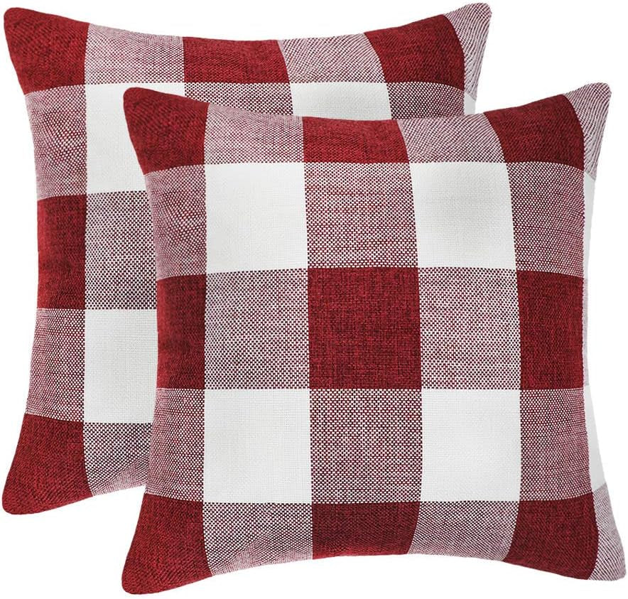  Plaid Throw Pillow