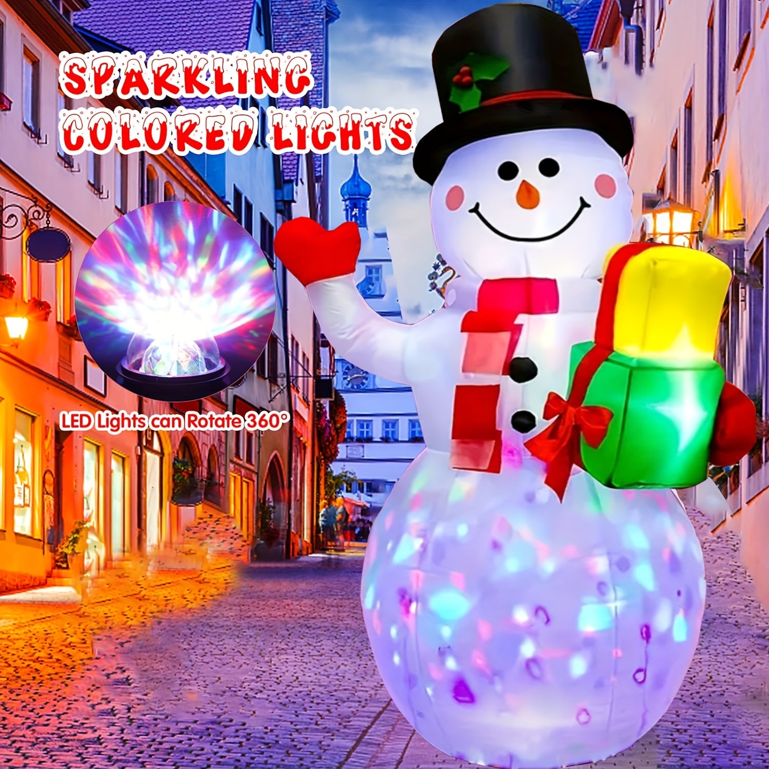 Christmas Inflatable Snowman with Led Lights