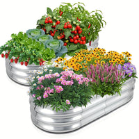 Oval Raised Garden Beds