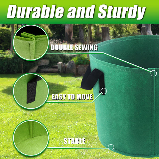 7 Pcs Colorful 10 Gallon Grow Bags, Breathable Fabric Growing Bags