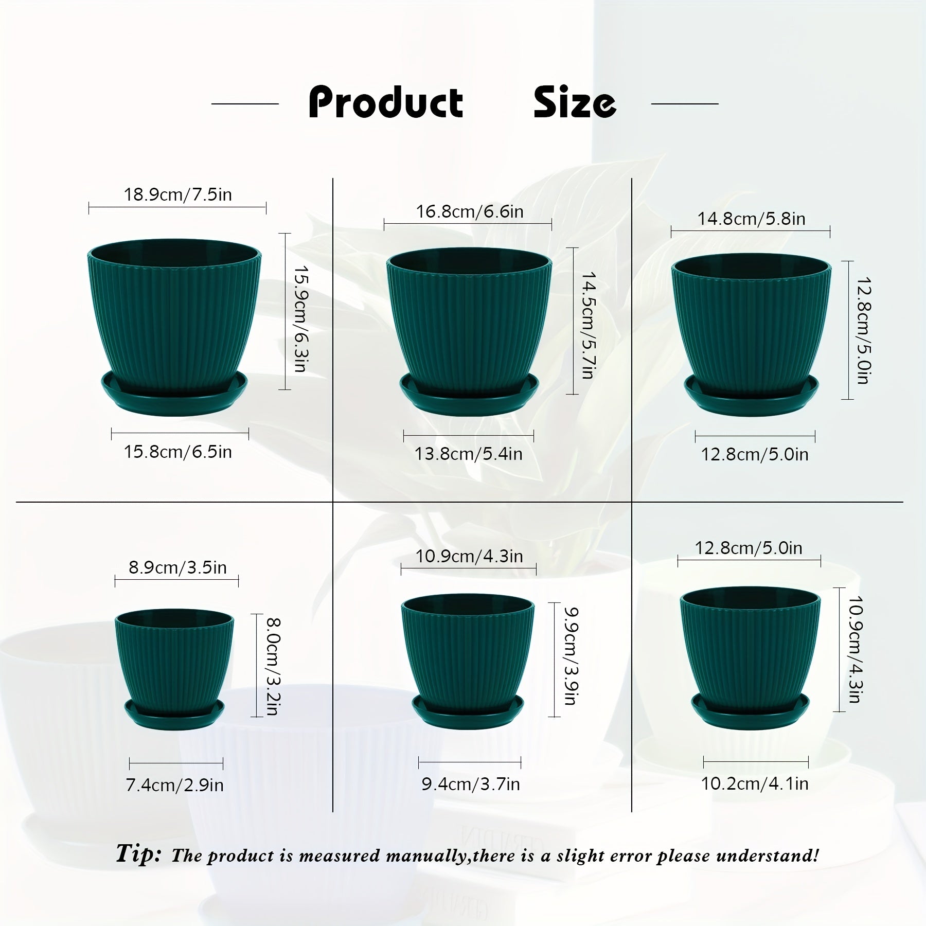 6 Pcs Set of Flower Pots