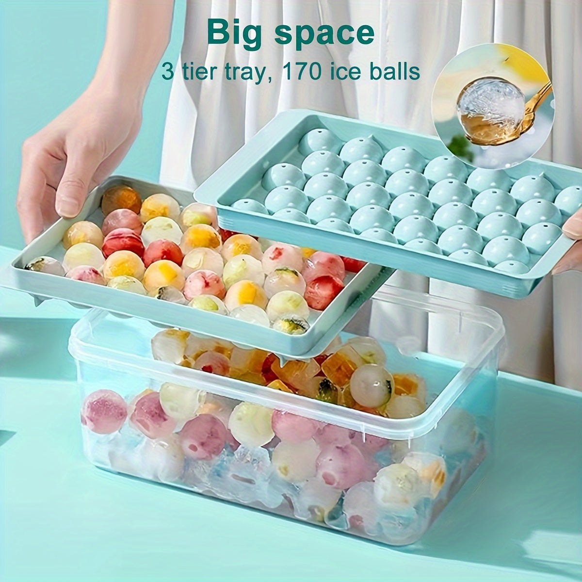 Ice Molds | Ice Trays - Blue and Green