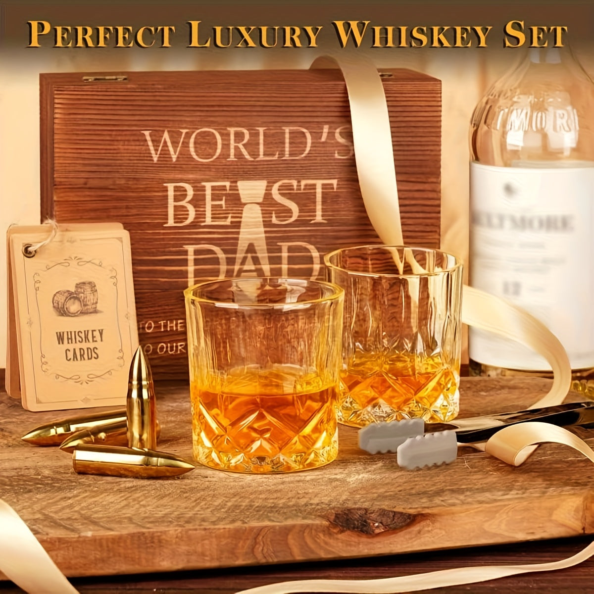 Gift for Dad/Him, Whiskey Stones Gift Set