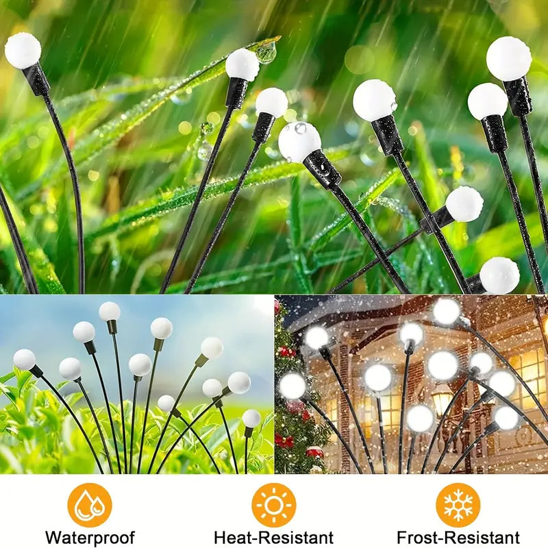 4/5 Pcs Firefly Solar Lights for Outdoor | Solar Garden Lights