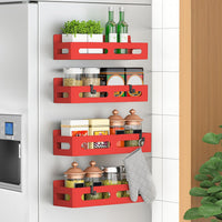 4 Pack Magnetic Spice Rack for Refrigerator