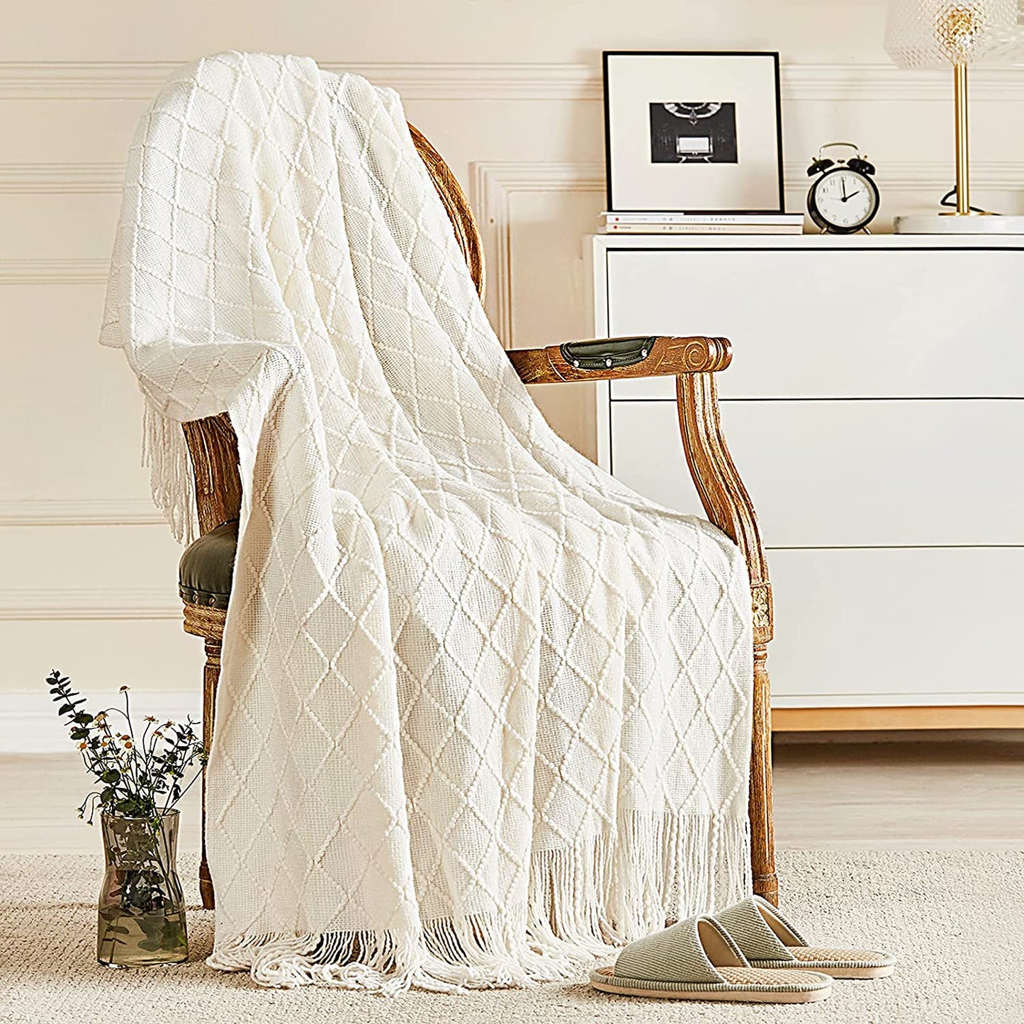 Cable Knit Throw Blanket