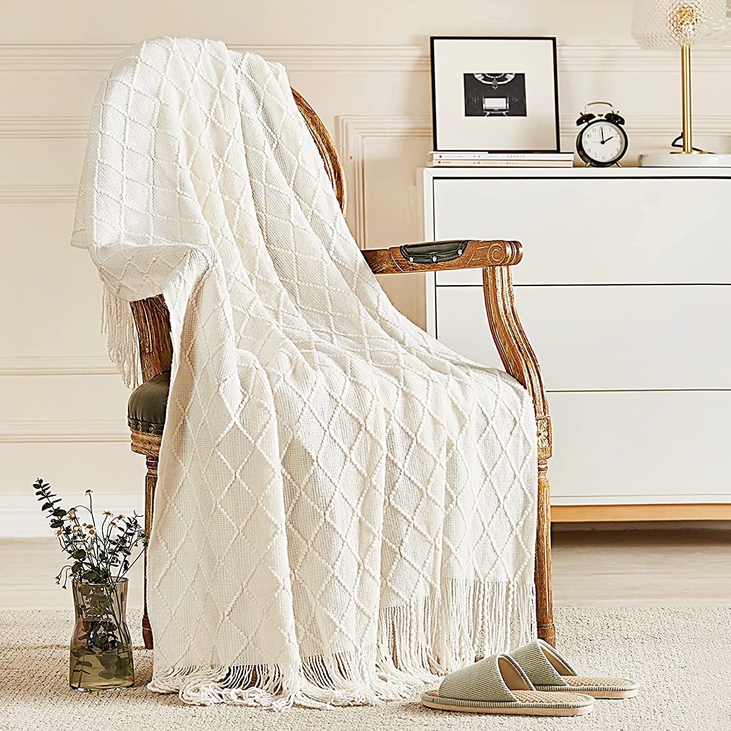 Cable Knit Throw Blanket