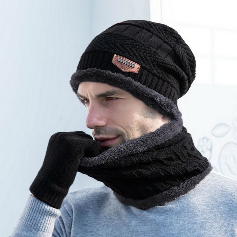 Winter Hat Gloves Scarf Set