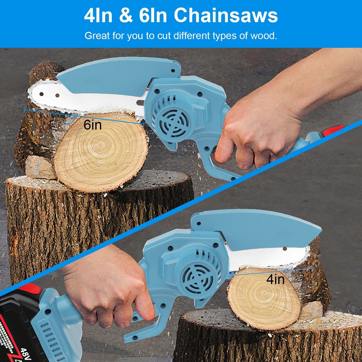 Electric Pruning Saws- Blue and Black