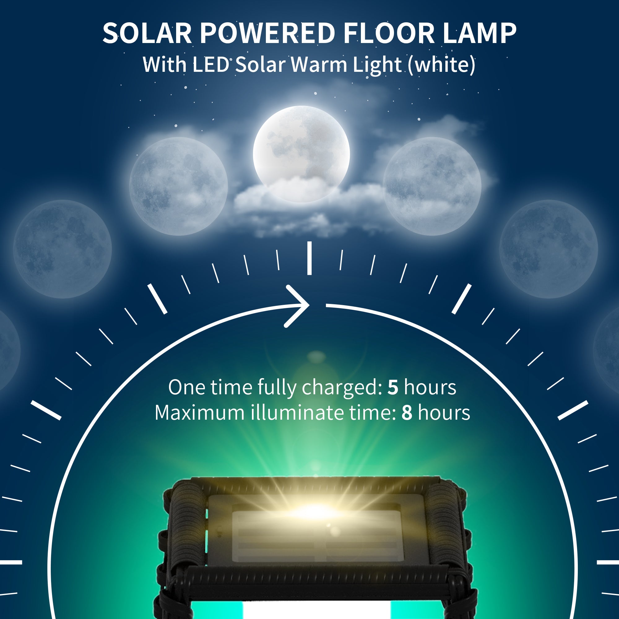 Solar Floor Lamp Outdoor