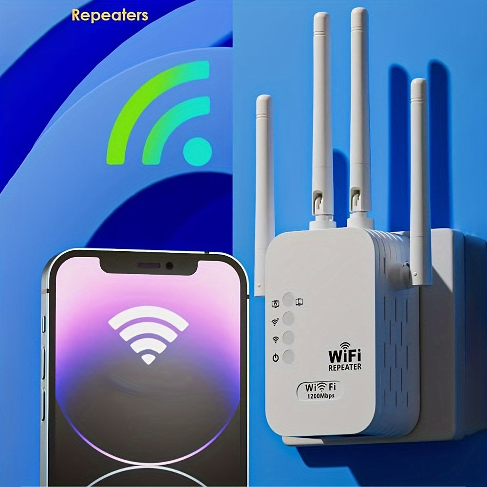 1200Mbps Upgraded WiFi Extender Signal Booster