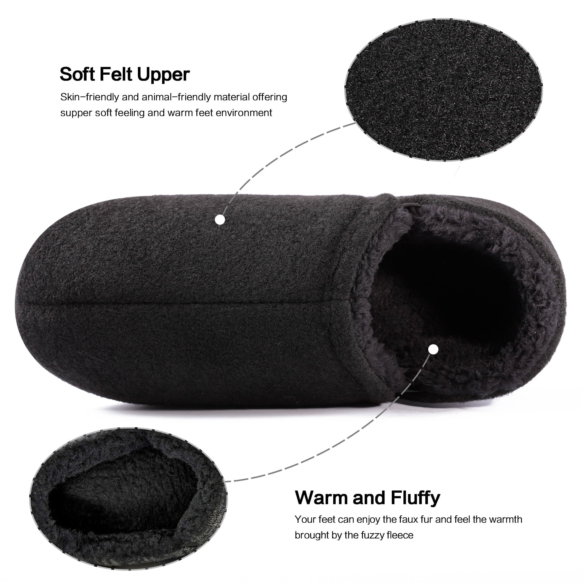 Mens Faux Fur Slippers