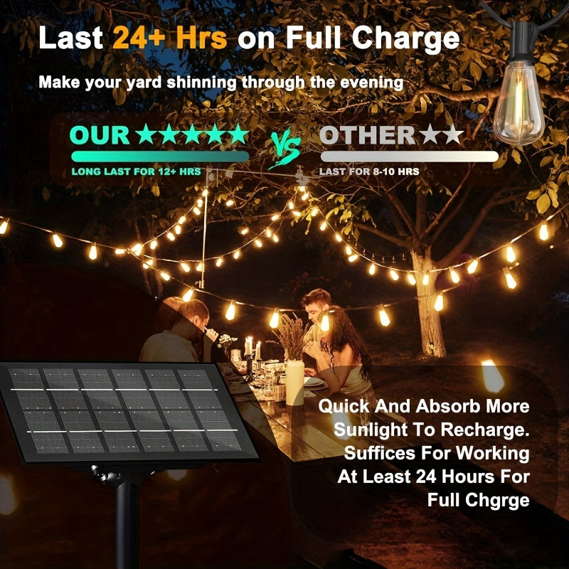 Outdoor Solar String Lights With Remote Control