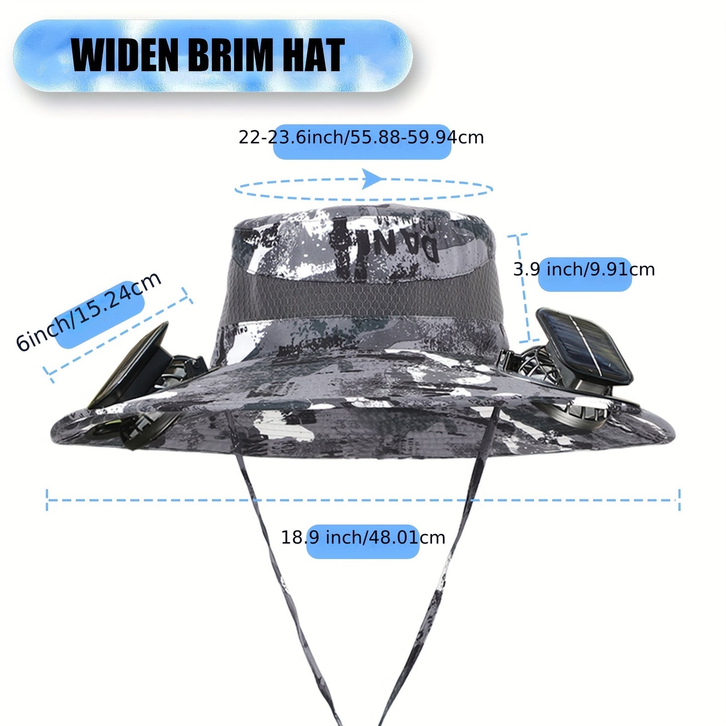 Sun Hat with Solar Fan