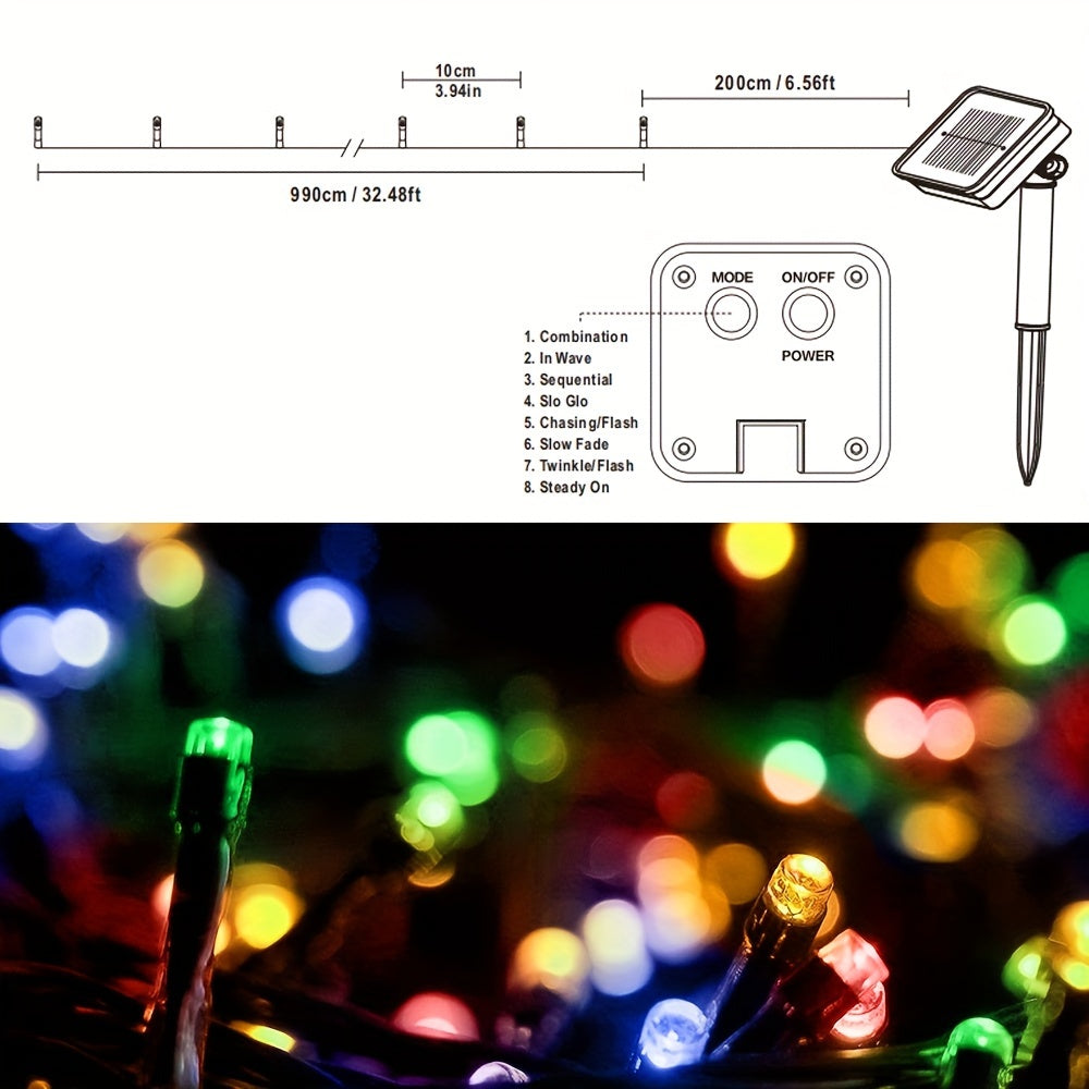 4Packs Solar Christmas String Lights